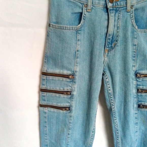 Carmar Skinny Jeans Zippers Light Wash - Picture 4 of 7